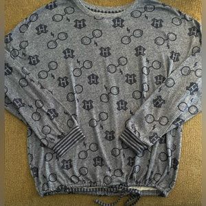 Women’s The Wizarding World of Harry Potter Long Sleeve Elastic Tie Hem Top XL